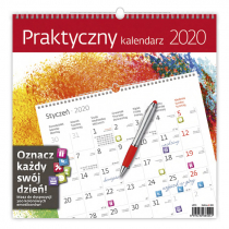 Helma Kalendarz wieloplanszowy Praktyczny kalendarz 30x30 2020