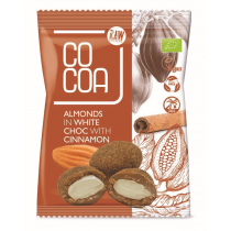 Cocoa Migdały w białej polewie z cynamonem 70 g Bio