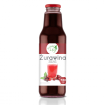Natural Life Sok żurawina 100% 750 ml
