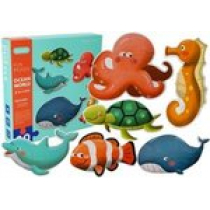 DELFIN Import LEANToys Puzzle Wodny Świat 30 elementów 6 zwierząt Żółw Rybka LT-7785-0