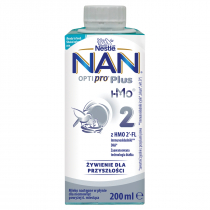 Nestle Nan Optipro Plus 2 HMO Mleko następne w płynie dla niemowląt powyżej 6. miesiąca 200 ml