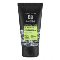 AA AA Men Natural Care - 150ml - żel do mycia twarzy oczyszczający Węgiel i Chmiel