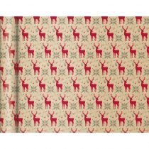 Clairefontaine Papier ozdobny Red reindeer 500 x 35 cm
