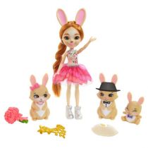 Mattel Enchantimals Rodzina wielopaki Brystal Bunny i króliki GYJ08 GYJ08 GJX43