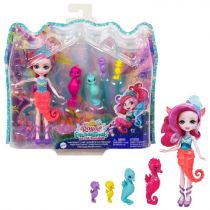Enchantimals Rodzina Wielopak Koniki morskie Sedda Seahorse Lalka + figurki HCF73 HCF73