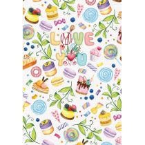 FRESH Notatnik ozdobny 143x210/96K kratka Słodkości - Fresh