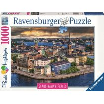 Ravensburger Puzzle 1000 Skandynawskie miasto widok -