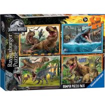 Puzzle Jurassic World Bumper Pack 4x100 elementów