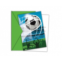 Zaproszenia Soccer Fans 6szt. - Godan