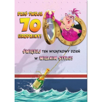 marka niezdefiniowana Kartka okolicznościowa Urodziny 70 MF40 - Trend