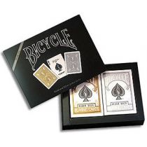 Prestige Gold and Silver poker decks