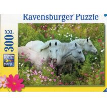 Ravensburger  Puzzle XXL 300 Konie w kwiatach