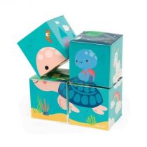 janod Klocki do kąpieli puzzle 6w1 Zwierzątka 4 elementy 10 m + J04713