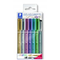 Staedtler 8323 Metallic Marker, 5 sztuki, posortowane pod względem koloru