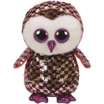 Ty Inc BOOS Flipables CHECKS cekinowa różowoczarna sowa 24cm 36785