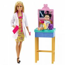 Mattel Barbie Kariera. Lalka Pediatra zestaw