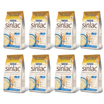 Nestle Sinlac Bezglutenowy produkt zbożowy bez laktozy soi i cukru dla niemowląt po 4 miesiącu Zestaw 8 x 300 g