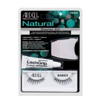 Ardell Rzęsy i akcesoria Natural Babies 1 para sztucznych rzęs Black + Lash Adhesive klej do rzęs 2,5g + Lash Applicator aplikator do rzęs