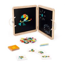 Puzzle Układanka magnetyczna w drewnianej walizce Zwierzęta 3+ Janod