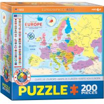 EuroGraphics Eurographics EG62005374 mapa Europy 200-częściowy puzzle, różne 6200-5374