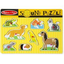 Melissa & Doug Drewniane Puzzle Zwierzęta Pupile Klocki Melissa