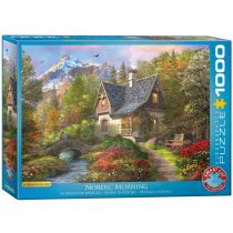 Eurographics Puzzle 1000 elementów. Chatka w górach, Dominic Davison
