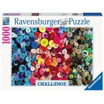 Ravensburger Puzzle 1000el Challenge Kolorowe guziki 165636