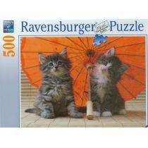 Ravensburger Puzzle 500 Kocięta pod parasolem