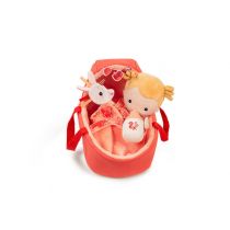 Lalka dzidziuś w gondoli z komforterem i butelką mleka Lena 12 m+ Lilliputiens