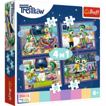 Trefl PAP Puzzle 4w1 (35,48,54,70) Trefliki przed snem Dobranoc, Trefliki na noc 34399 - PAP