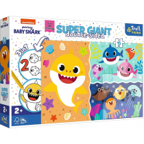 Puzzle dla dzieci Super Giant Double Sided - Mały rekin Baby Shark wiek 2+