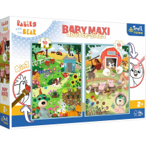Puzzle dla dzieci Baby Maxi Double Sided - Poznaj Bobaski wiek 2+