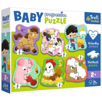 Puzzle dla dzieci Baby Progressive - Farma wiek 2+