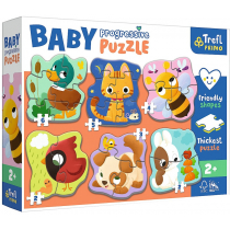 Puzzle dla dzieci Baby Progressive - Zwierzęta wiek 2+