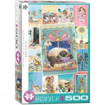 Puzzle 500 Kocie życie XXL Nowa