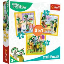 Trefl Puzzle 3w1 Rodzina ików Razem jest wesoło