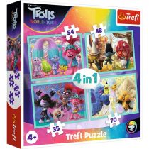 Trefl Puzzle 4w1 Trasa koncertowa Troli 34336