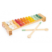 Janod Drewniane instrumenty muzyczne Sunshine do dziecięcych zabawek i muzycznych wczesnej edukacji farby wodnej, od 18 miesięcy, J07619, wielokolorowy J07619