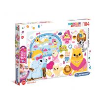 Clementoni Puzzle 104 Puppies Beauty&SPA z ozdobami
