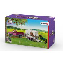 Schleich Pick-Up z przyczepą dla konia + figurki i akcesoria 42346