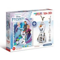 Clementoni Puzzle 104 + 3D model Frozen
