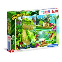 Clementoni Puzzle 3x48 Super Kolor Gigantosaurus