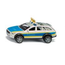 Siku 2302 Samochód policyjny Mercedes-Benz E Klasa Terenowy 4x4, Samochód-zabawka, 1:50, Metal/Plastik, Niebieski/Biały, Zawiera tablicę ostrzegawczą z naklejkami Otwierana maska i tylna klapa 2302