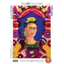 Eurographics Puzzle 1000 elementów. Portret Fridy Kahlo z ptakami, Frida Kahlo