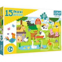 Trefl Puzzle Baby 15 elementów Maxi Zwierzęta na wsi DARMOWA DOSTAWA OD 199 ZŁ! GXP-645242