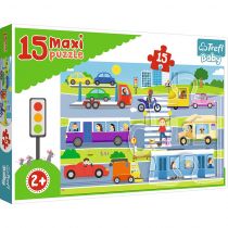 Trefl Puzzle Baby 15 elementów Maxi Pojazdy miejskie DARMOWA DOSTAWA OD 199 ZŁ! GXP-645246
