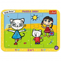 Trefl Puzzle ramkowe Baby Szczęśliwa Kicia Kocia