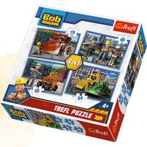 Trefl Puzzle 4w1 Bob Budowniczy Pracowity Dzień 34270 5900511342703