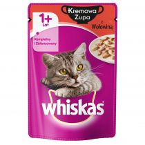 Whiskas Kremowa Zupa Z Wołowiną Karma Pełnoporcjowa 85 G