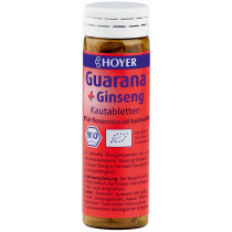 Hoyer Tabletki do żucia guarana + żeń-szeń (60 sztuk) 60 szt. Bio